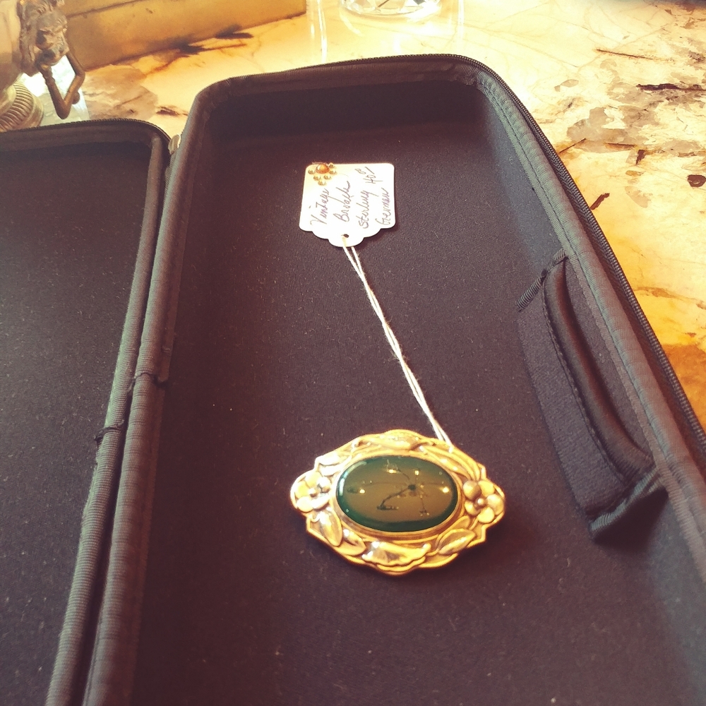 Vintage Sterling and Bakalite Broach
